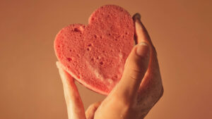 heart sponge with soap | castile soap benefits your skin will love